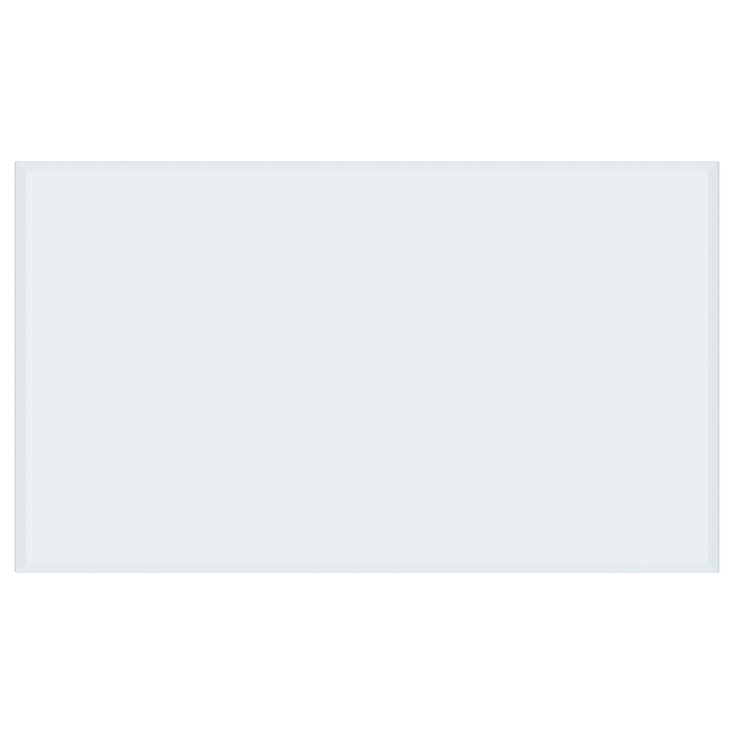 72x42-inch 8mm Rectangular Clear Tempered Glass Top