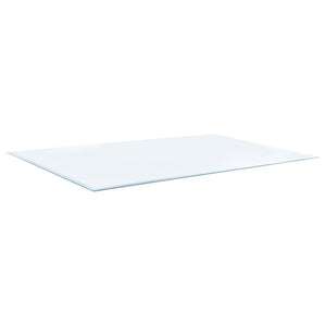Tapa de vidrio templado transparente rectangular de 50 x 18 pulgadas y 6 mm