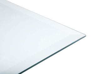 Tapa de vidrio templado transparente rectangular de 50 x 18 pulgadas y 6 mm
