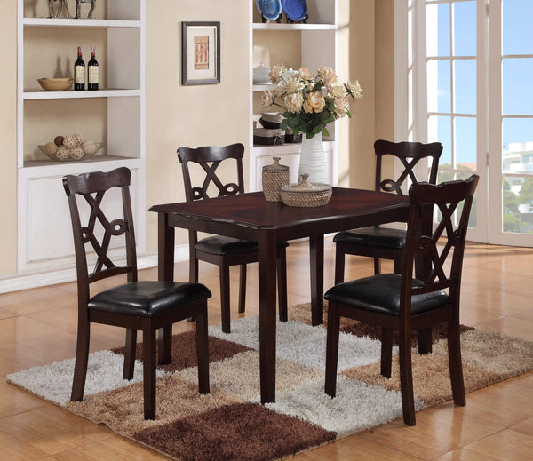 Juego de mesa de comedor de cobre de 5 piezas