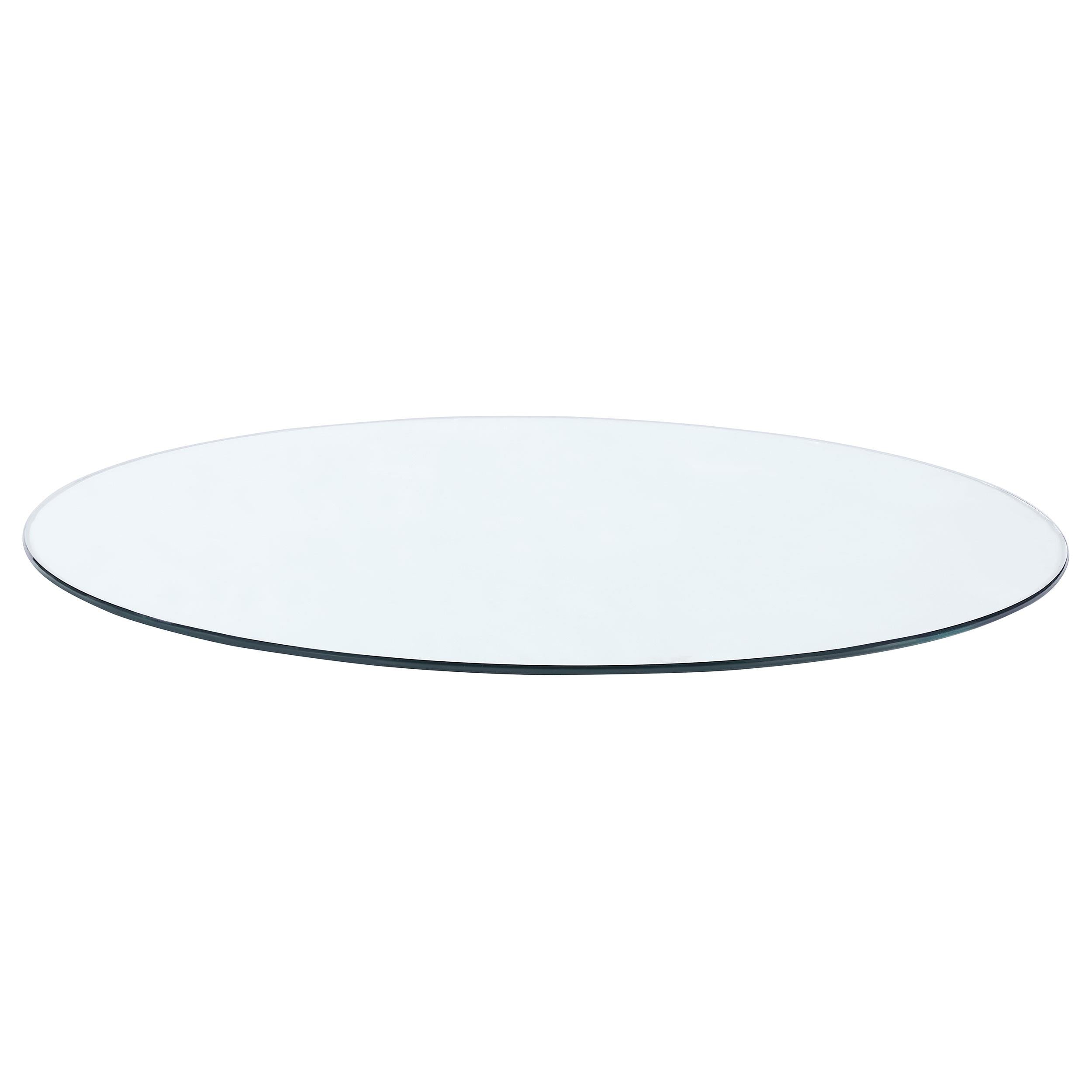 52-inch 12mm Round Clear Tempered Glass Top