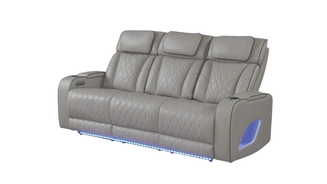 Aurora Massaging Leather Sofa & Loveseat Set