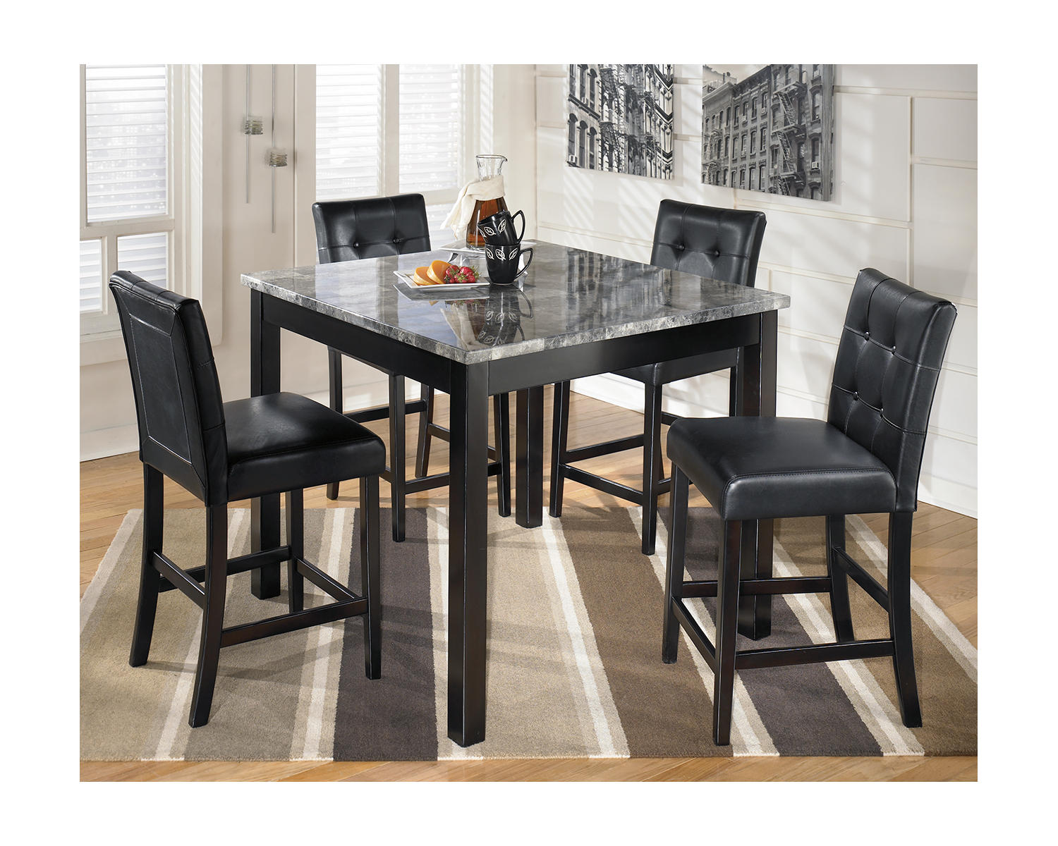 Maysville Counter Height Dining Table and Bar Stools (Set of 5)