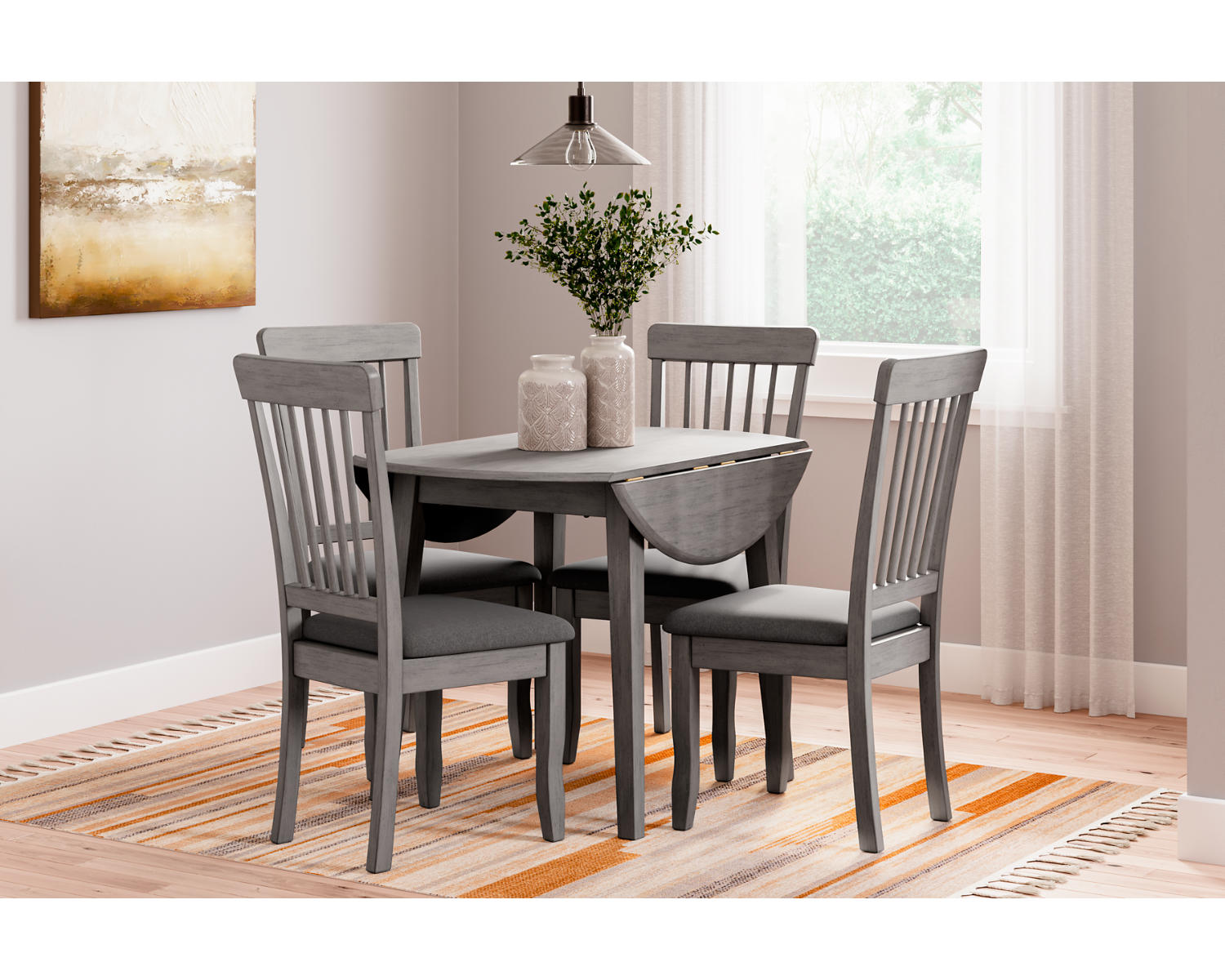 Shullden Dining Table and 4 Chairs
