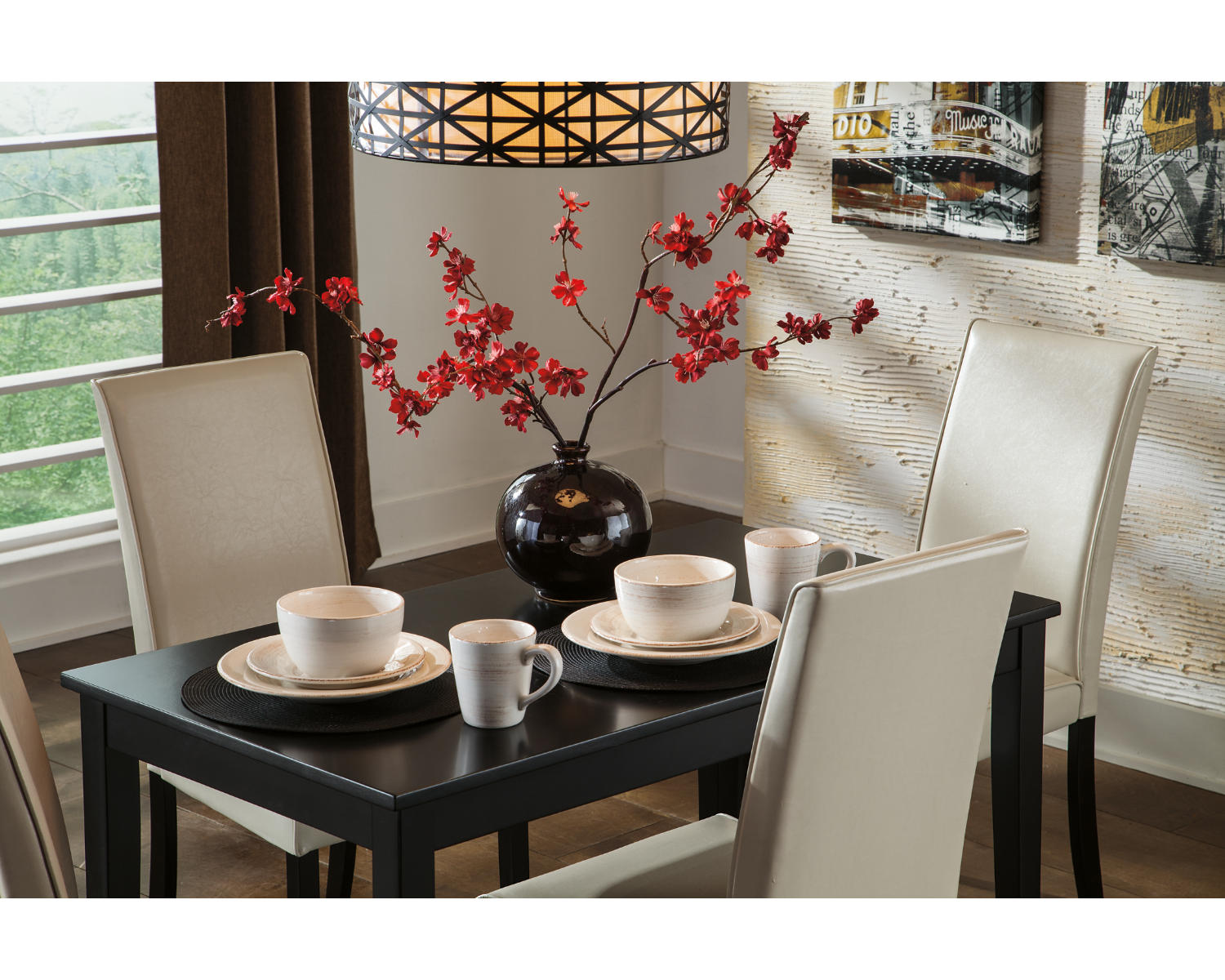 Kimonte Dining Table and 4 Chairs