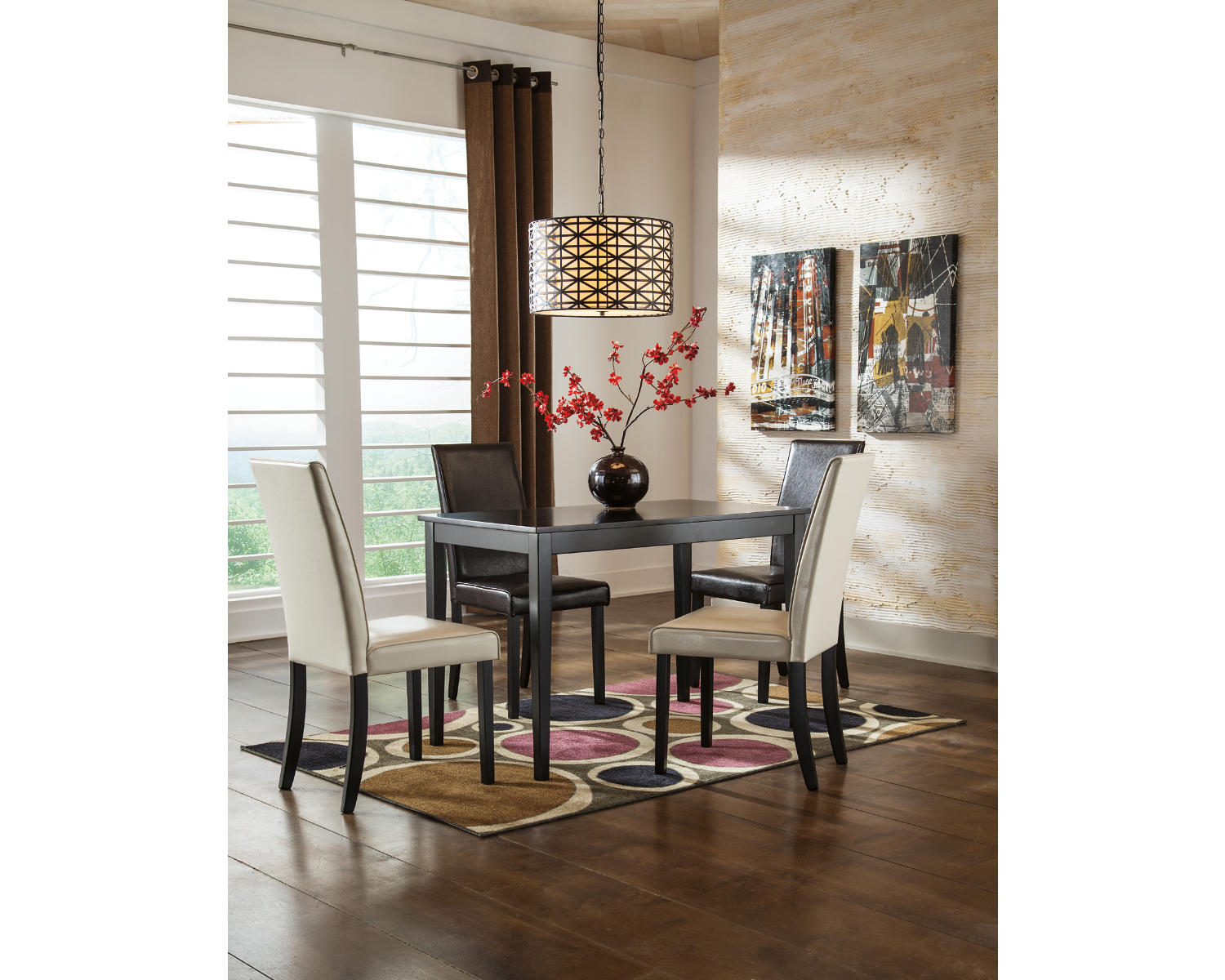 Kimonte Dining Table and 4 Chairs