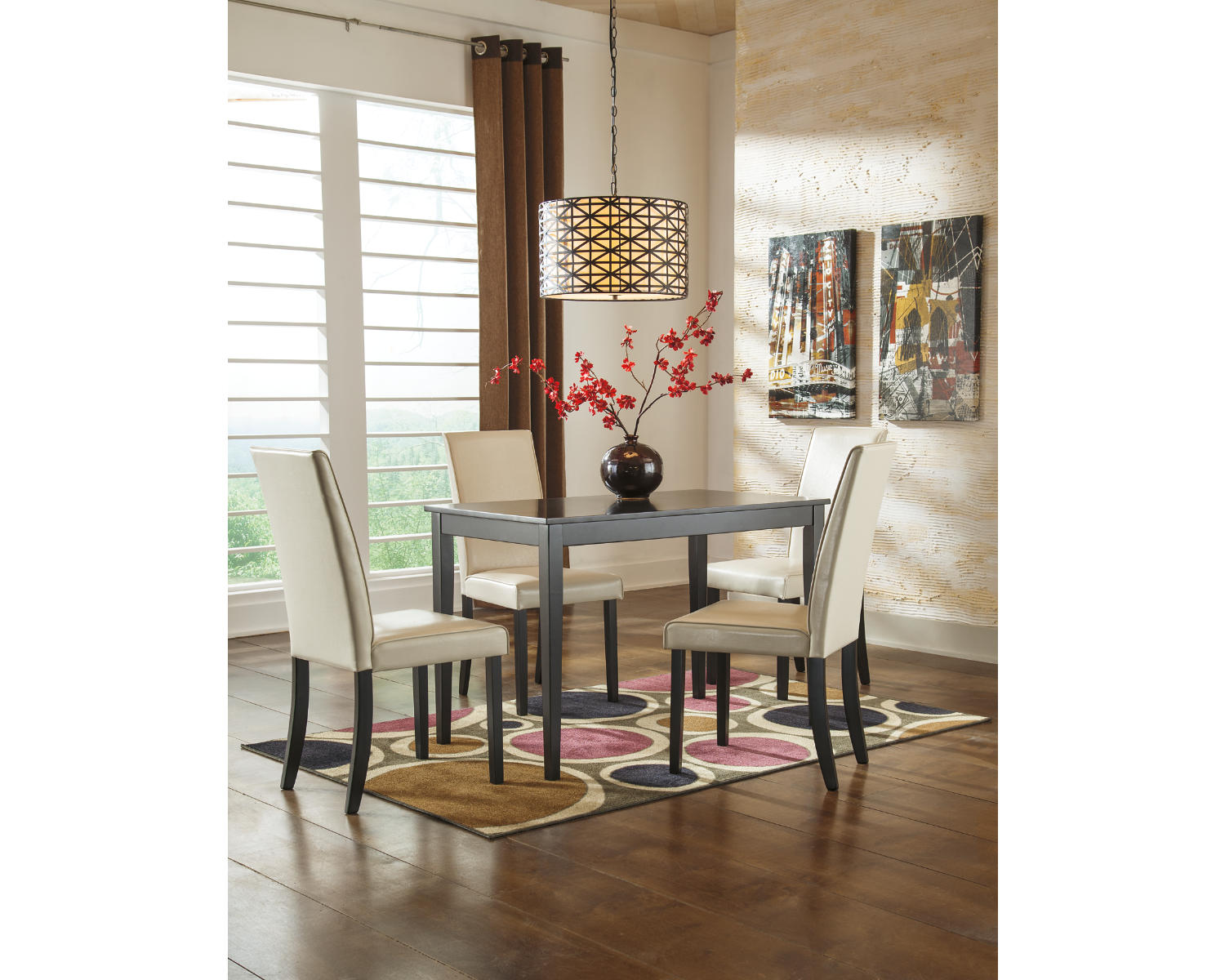 Kimonte Dining Table and 4 Chairs