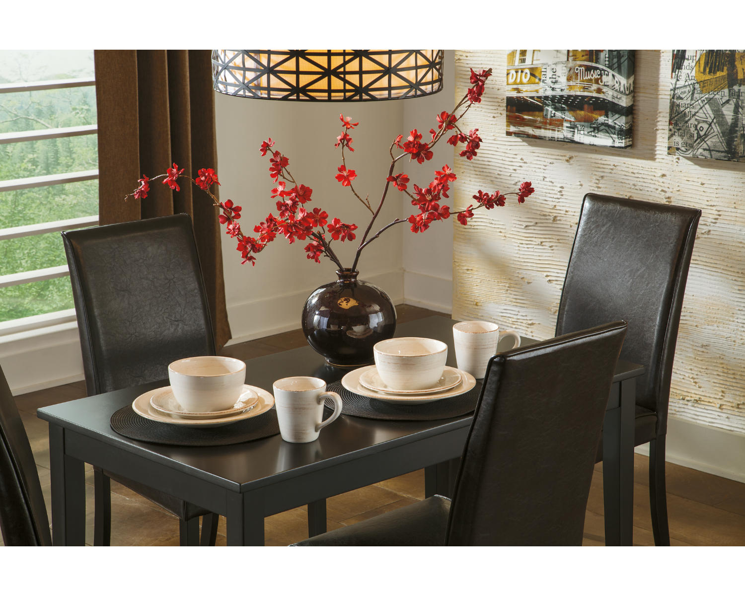 Kimonte Dining Table and 4 Chairs