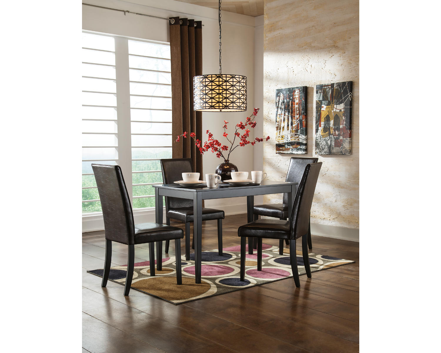 Kimonte Dining Table and 4 Chairs