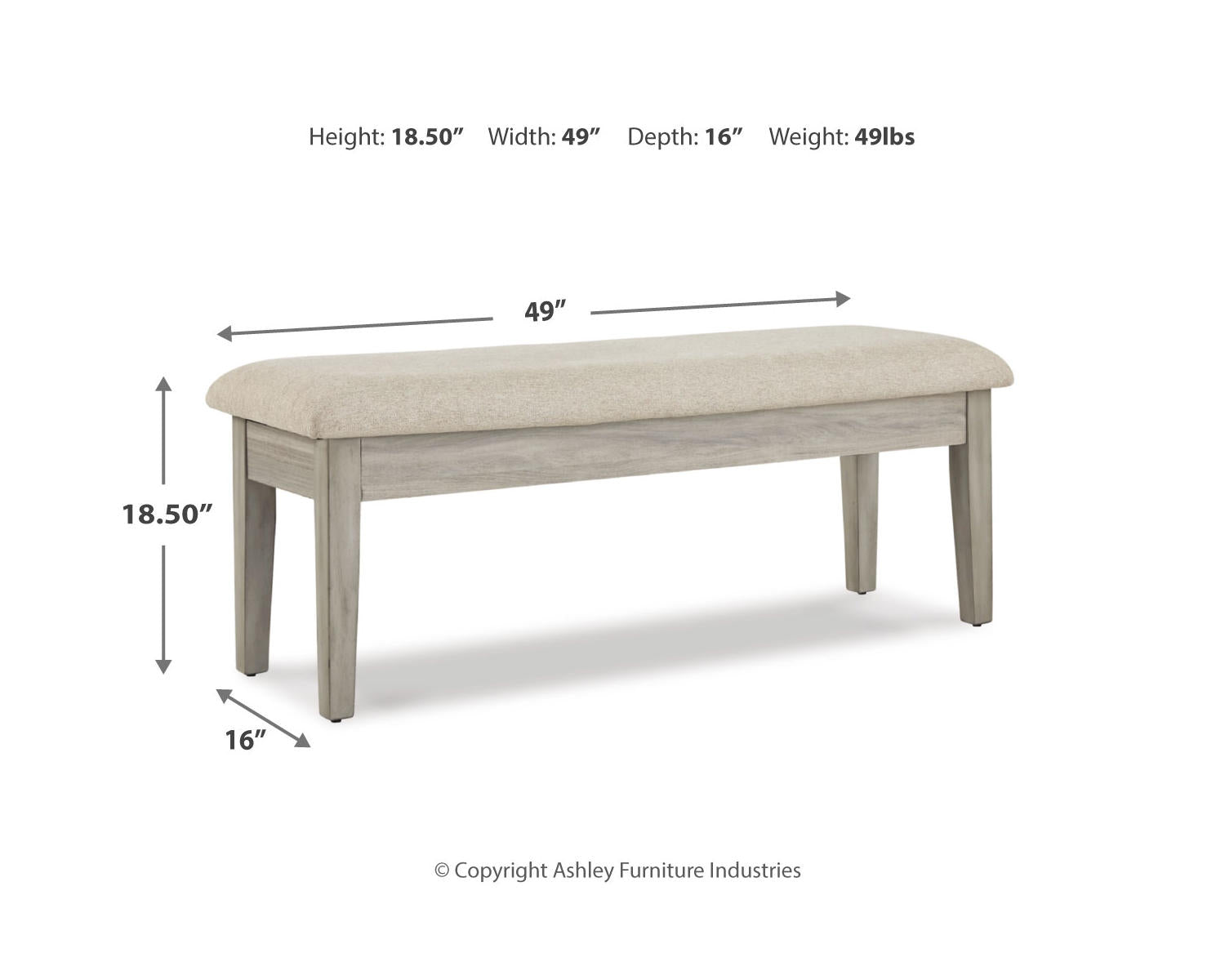 Parellen Dining Table, 2 Chairs and Bench
