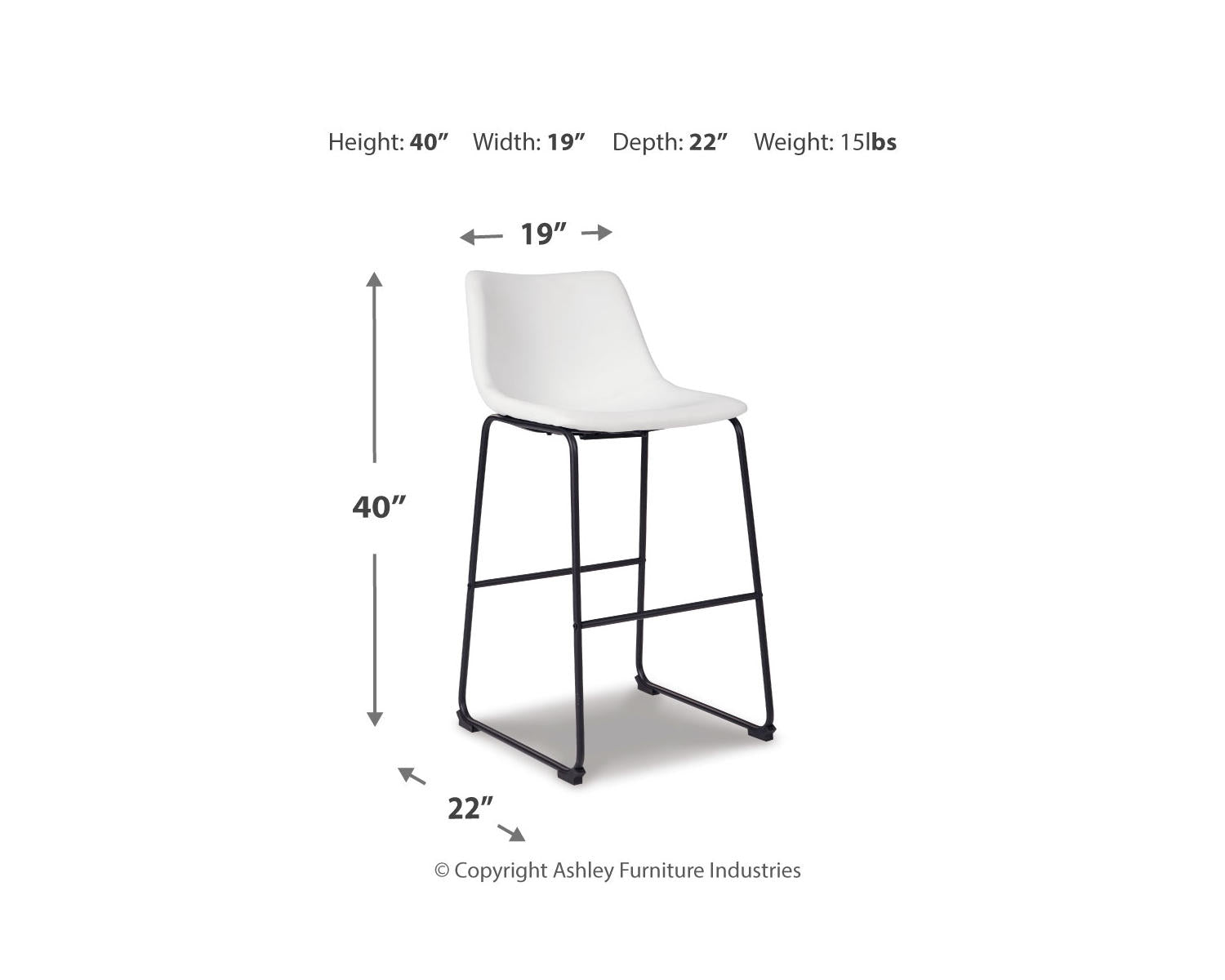 Centiar Pub Height Bar Stool (Set of 2)