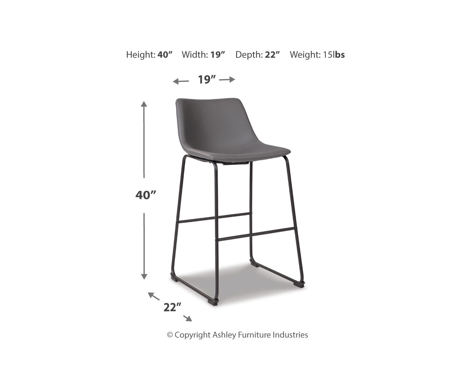 Centiar Pub Height Bar Stool (Set of 2)