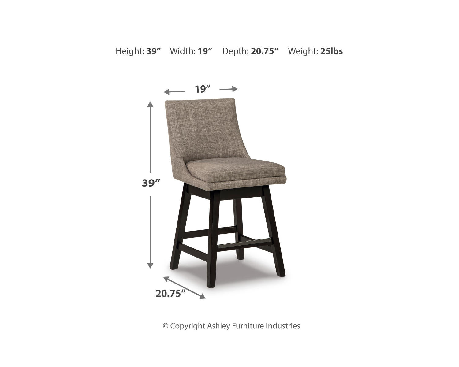 Tallenger Counter Height Bar Stool (Set of 2)