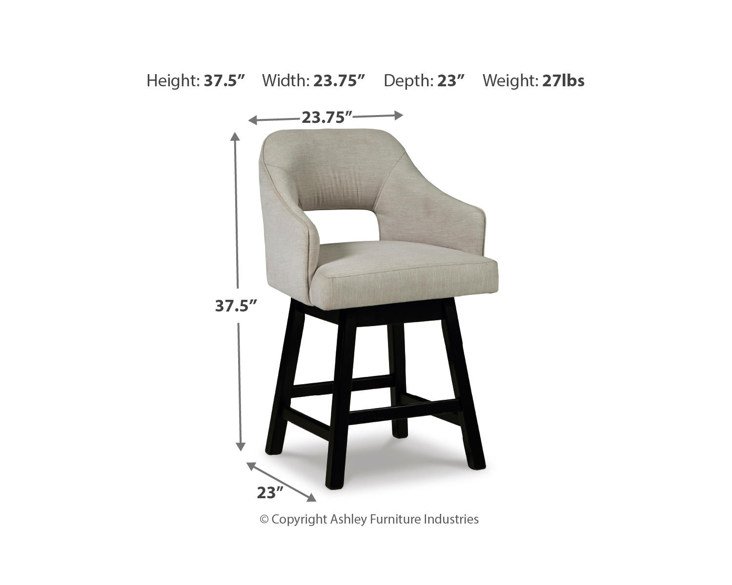 Tallenger Counter Height Bar Stool (Set of 2)