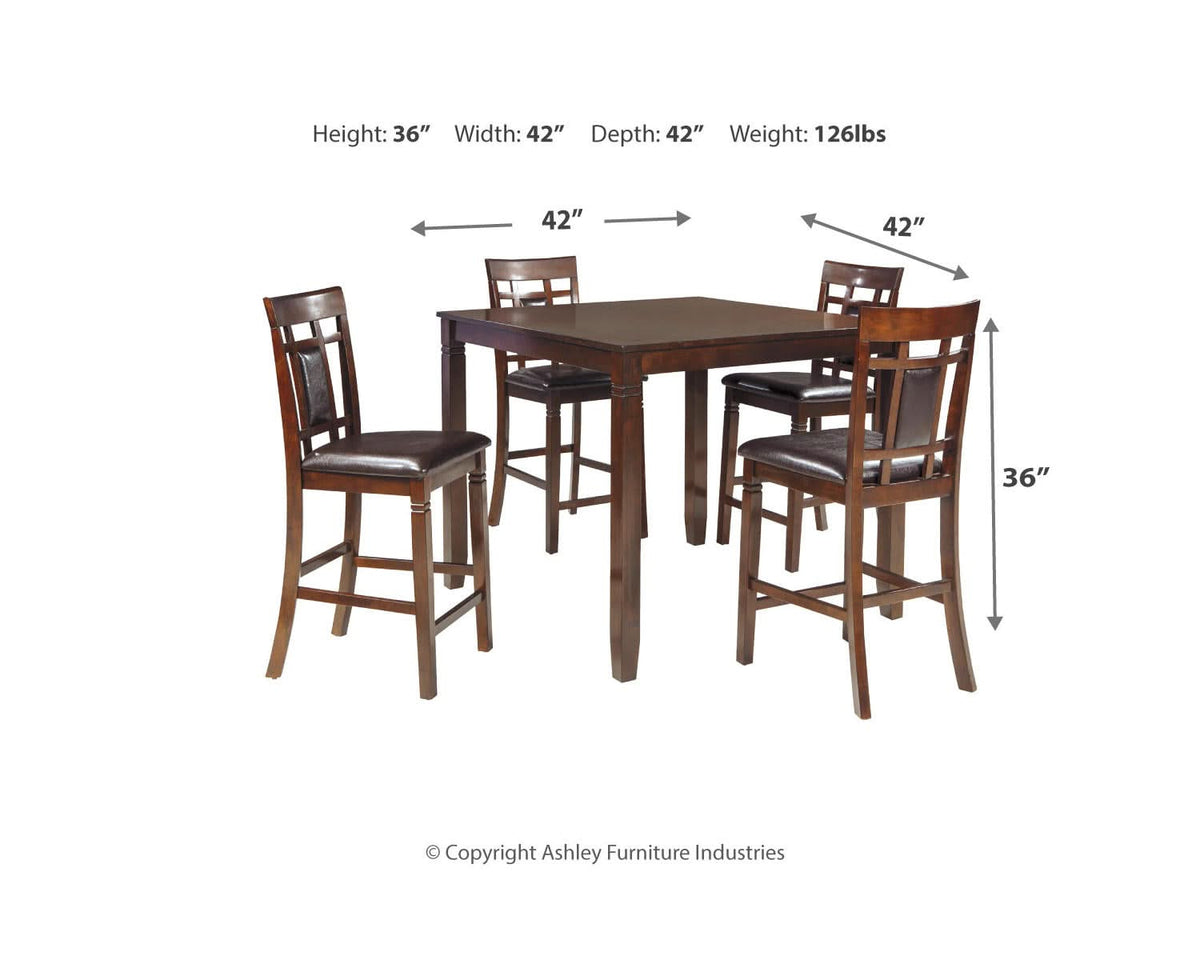 Bennox Counter Height Dining Table and Bar Stools (Set of 5)