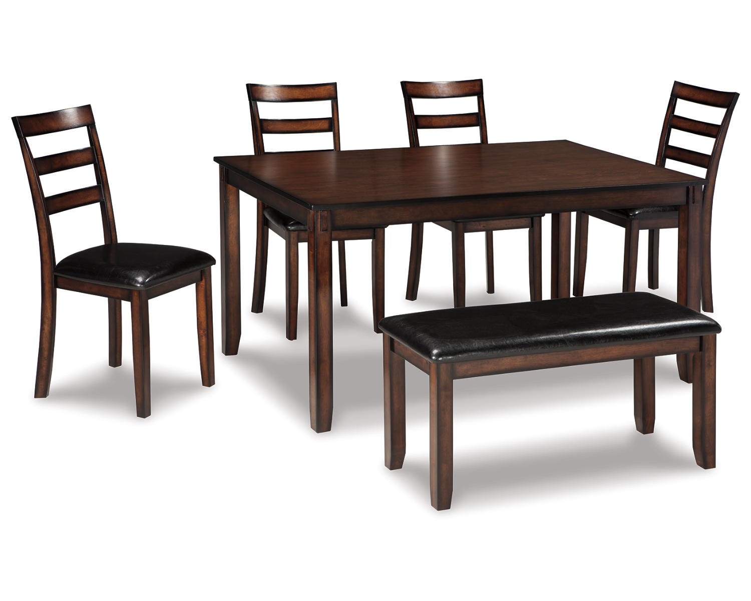 Coviar Dining Table and Chairs with Bench (Set of 6)