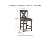 Caitbrook Counter Height Dining Table and 4 Barstools