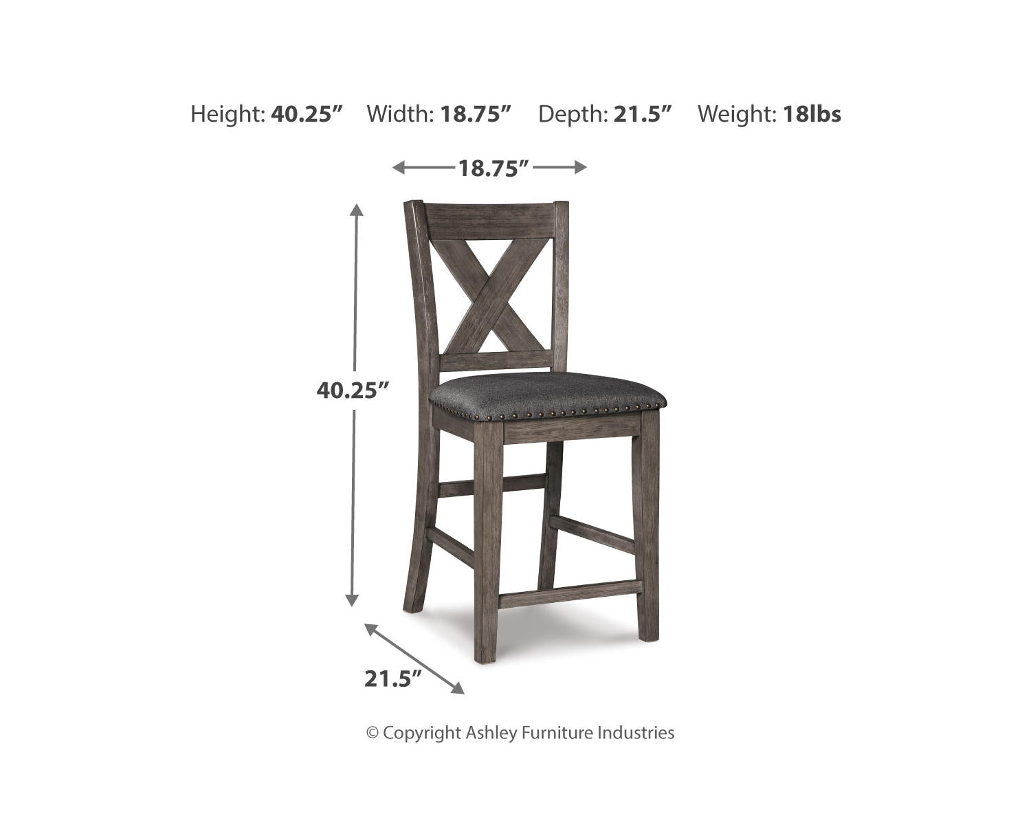 Caitbrook Counter Height Dining Table and 4 Barstools