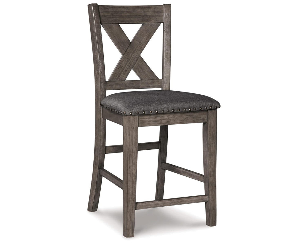 Taburete de bar tapizado Caitbrook de altura de mostrador (juego de 2)