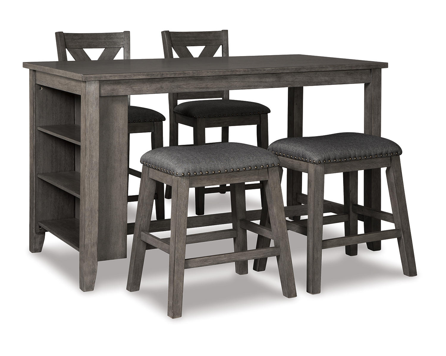 Caitbrook Counter Height Dining Table and 4 Barstools