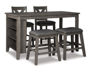 Caitbrook Counter Height Dining Table and 4 Barstools