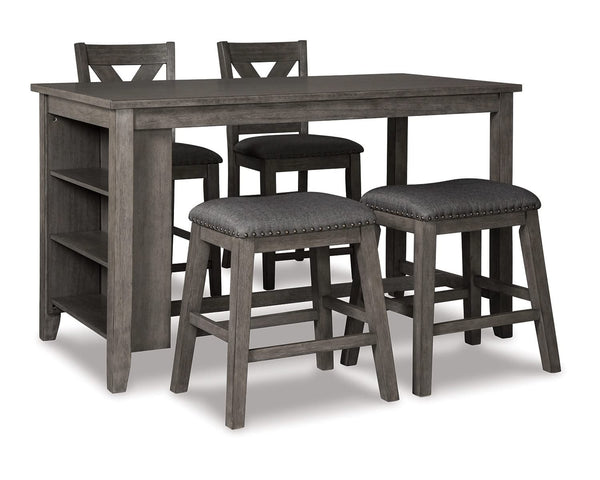 Caitbrook Counter Height Dining Table and 4 Barstools