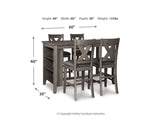Caitbrook Counter Height Dining Table and 4 Barstools