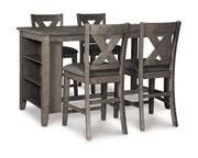 Caitbrook Counter Height Dining Table and 4 Barstools