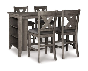 Caitbrook Counter Height Dining Table and 4 Barstools
