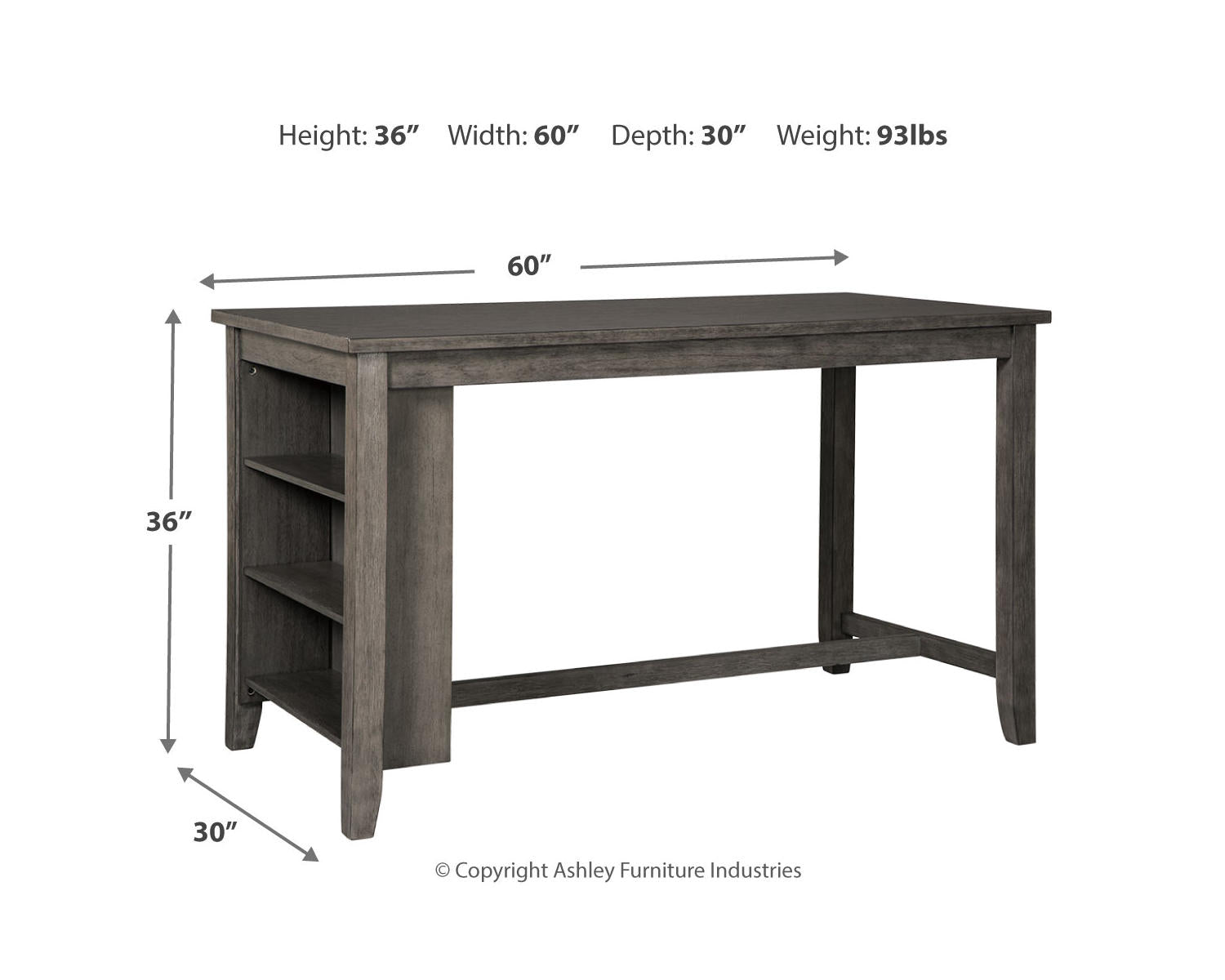 Caitbrook Counter Height Dining Table and 4 Barstools