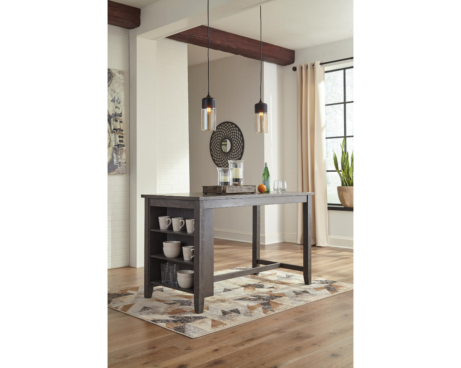 Caitbrook Counter Height Dining Table and 4 Barstools