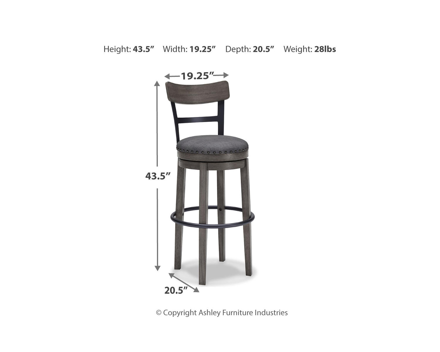 Caitbrook Bar Height Bar Stool