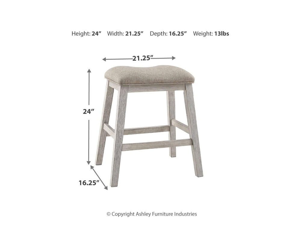 Mesa de comedor Skempton de altura de mostrador y 4 taburetes