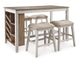 Mesa de comedor Skempton de altura de mostrador y 4 taburetes
