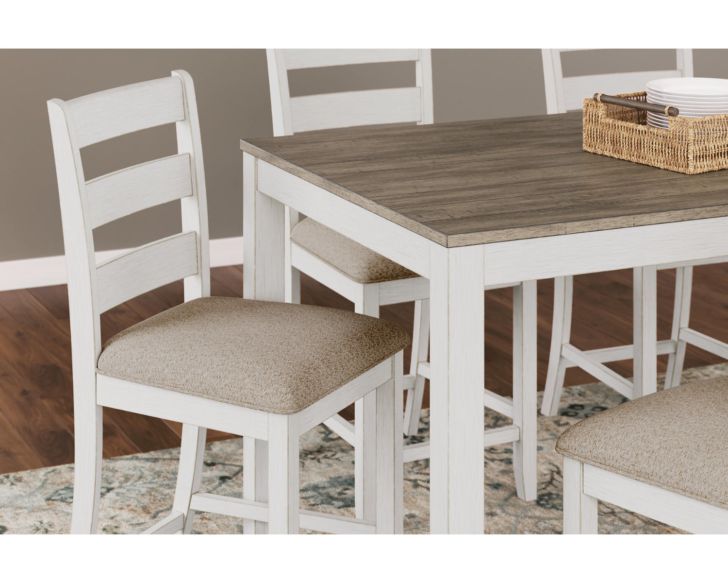 Skempton Counter Height Dining Table and Bar Stools (Set of 7)