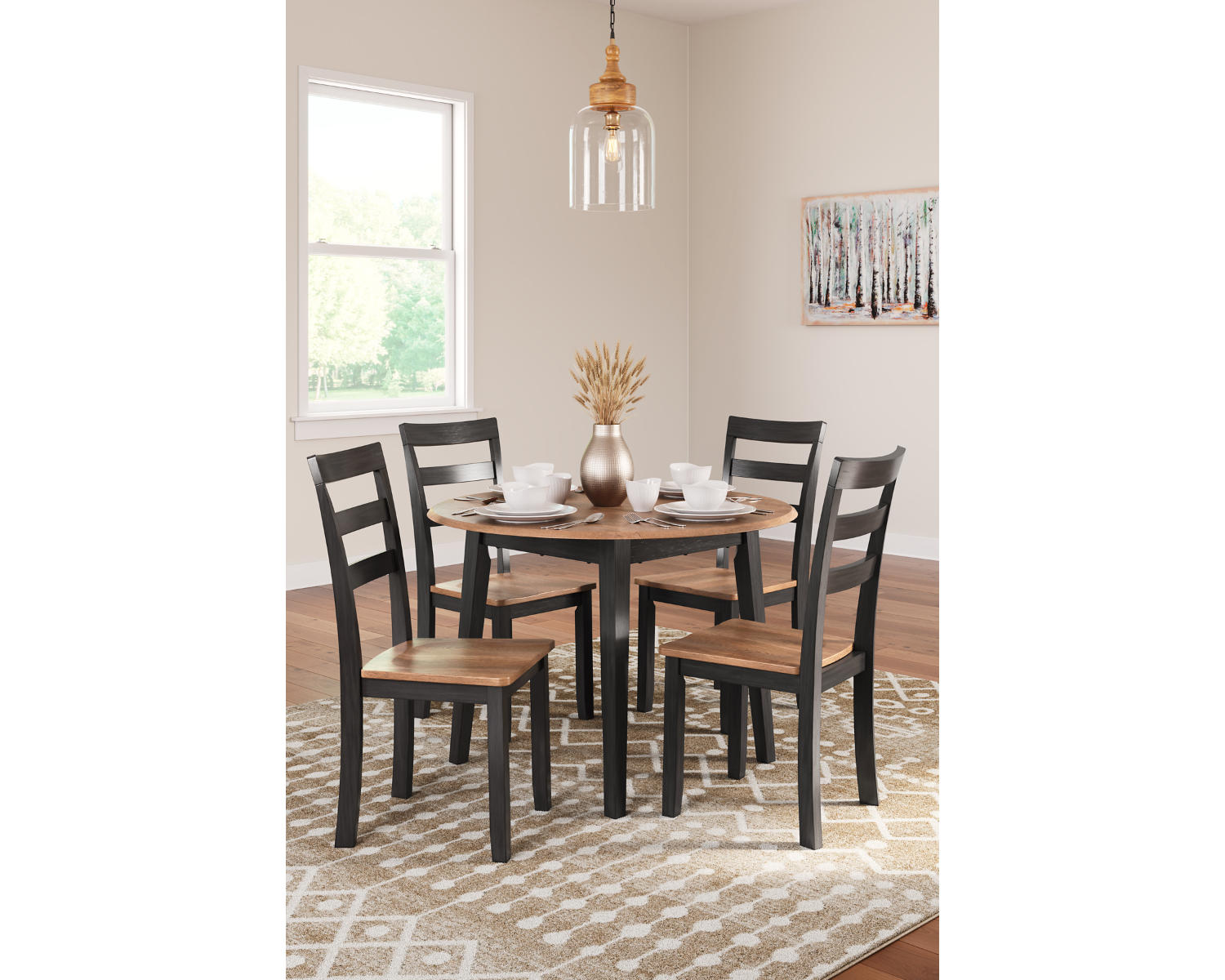Gesthaven Dining Table and 4 Chairs