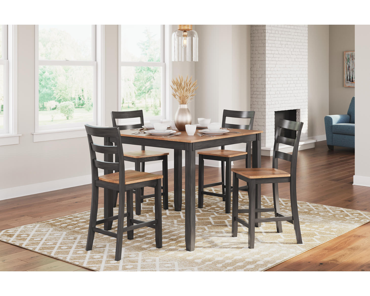 Gesthaven Counter Height Dining Table and 4 Barstools (Set of 5)