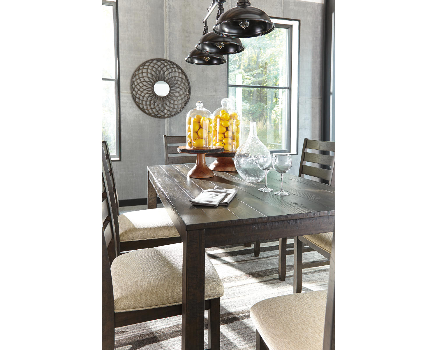 Rokane Dining Table and Chairs (Set of 7)