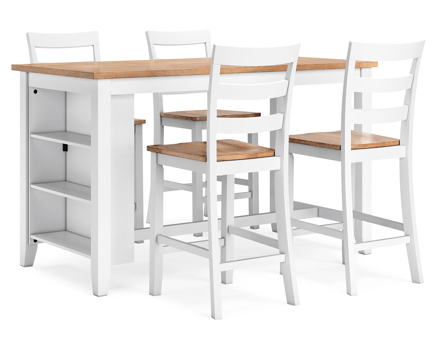 Gesthaven Counter Height Dining Table and 4 Barstools