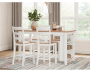 Gesthaven Counter Height Dining Table and 4 Barstools