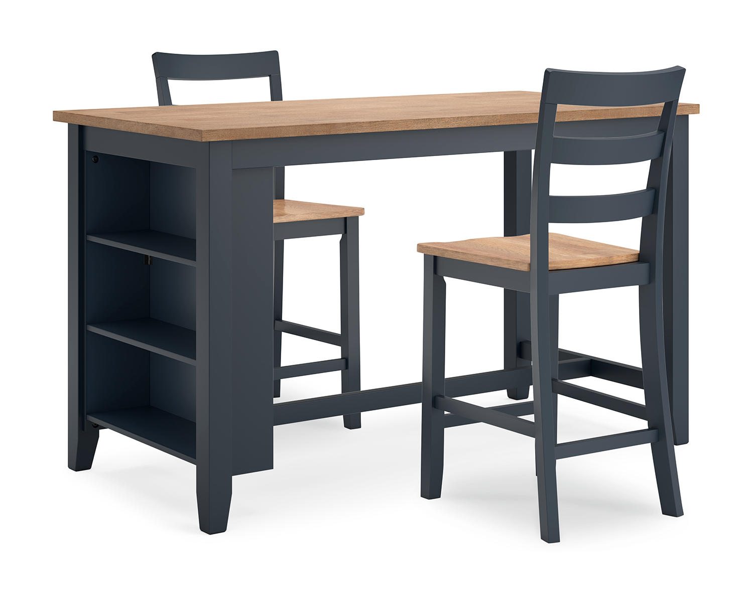Gesthaven Counter Height Dining Table and 2 Barstools