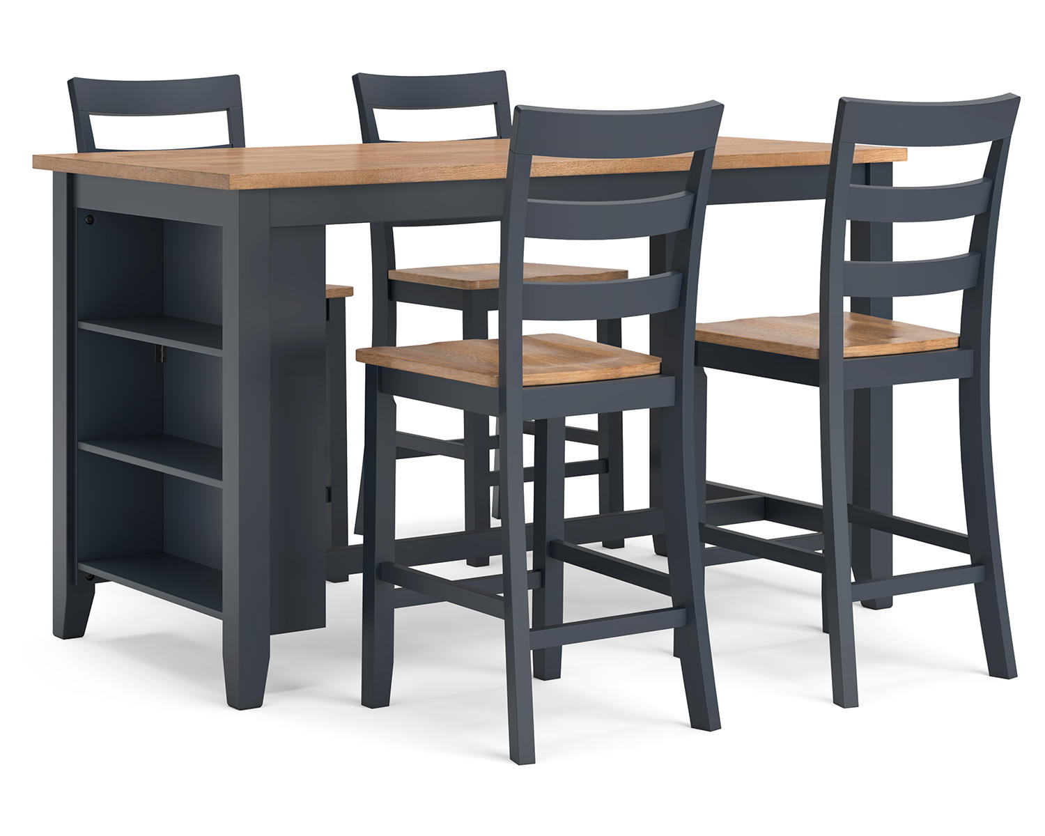 Gesthaven Counter Height Dining Table and 4 Barstools