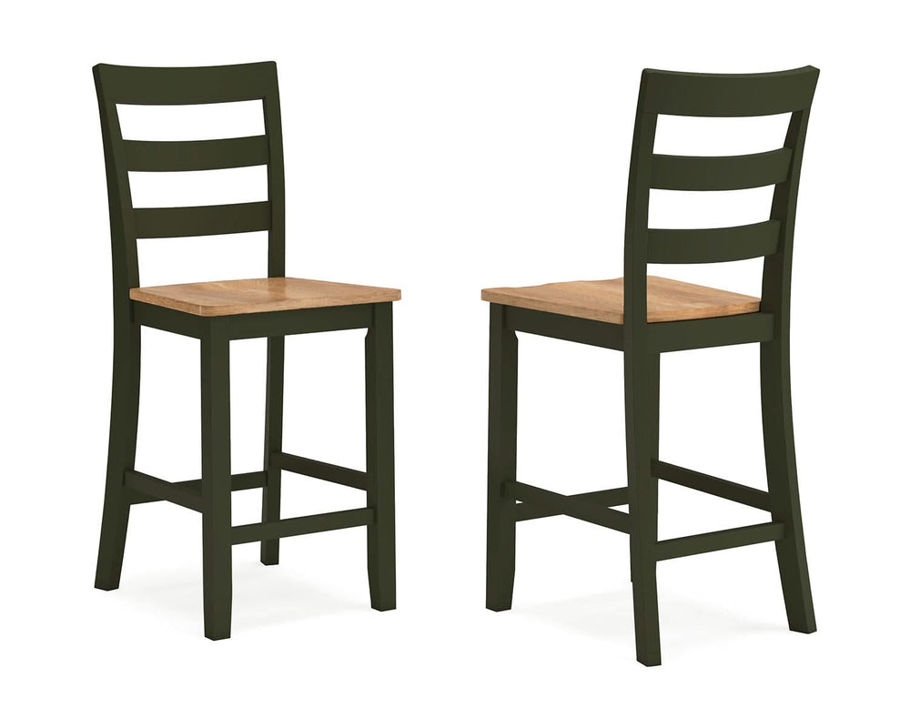Mesa de comedor Gesthaven de altura de mostrador y 4 taburetes