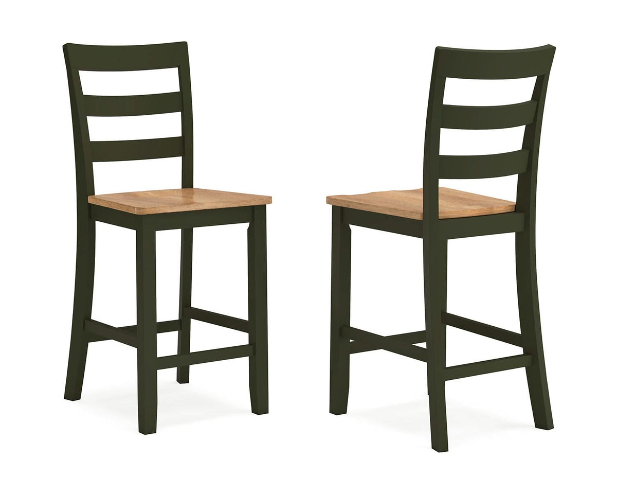 Mesa de comedor Gesthaven de altura de mostrador y 4 taburetes