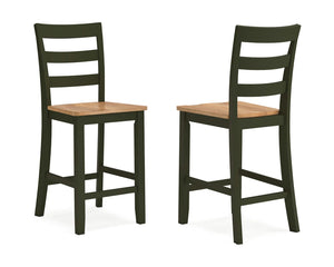 Mesa de comedor Gesthaven de altura de mostrador y 4 taburetes