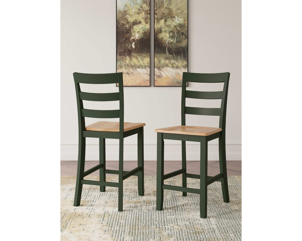 Gesthaven Counter Height Dining Table and 2 Barstools