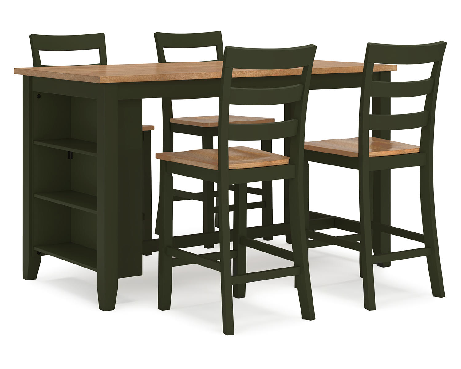 Gesthaven Counter Height Dining Table and 4 Barstools
