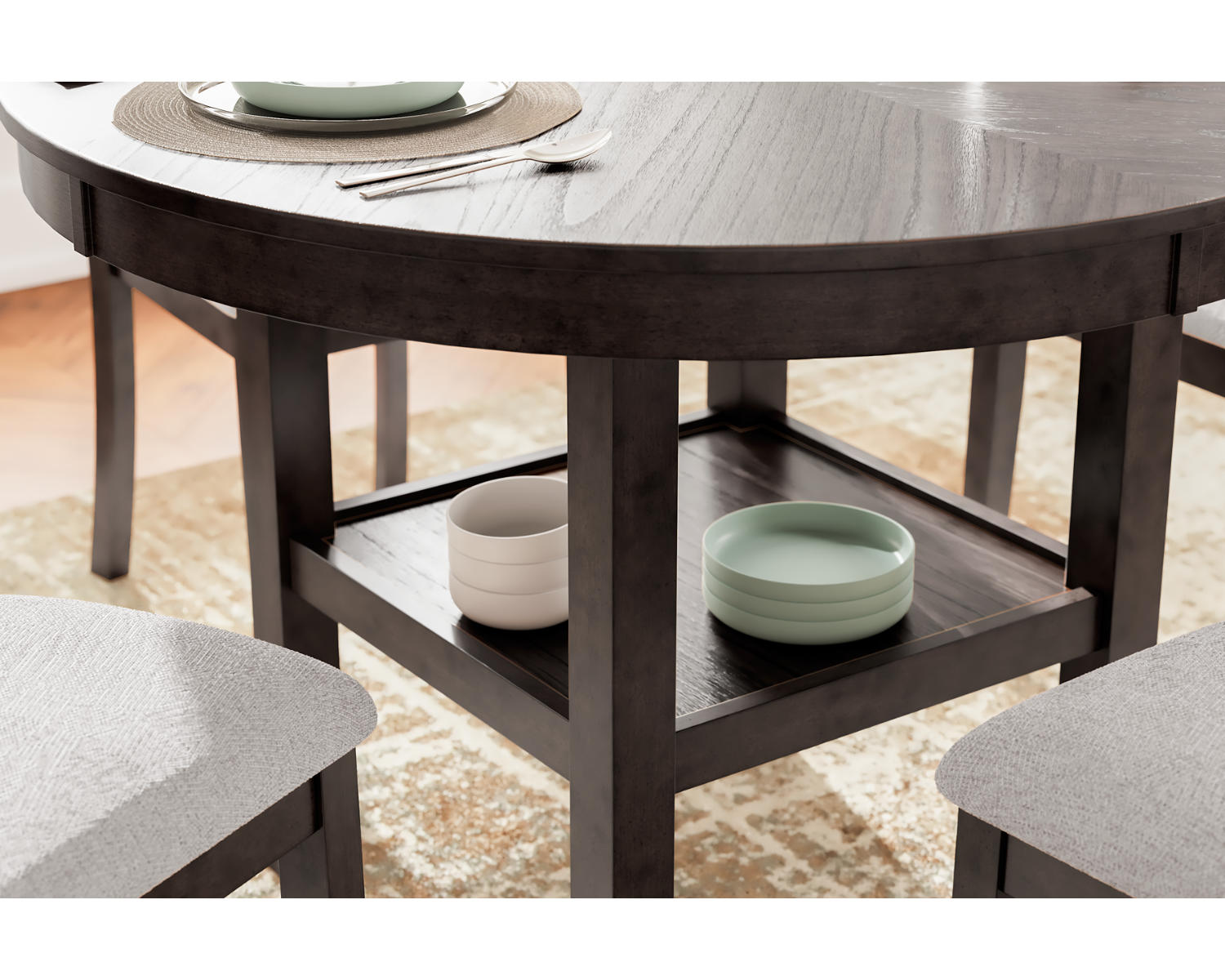 Langwest Dining Table and 4 Chairs (Set of 5)