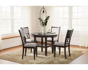 Langwest Dining Table and 4 Chairs (Set of 5)