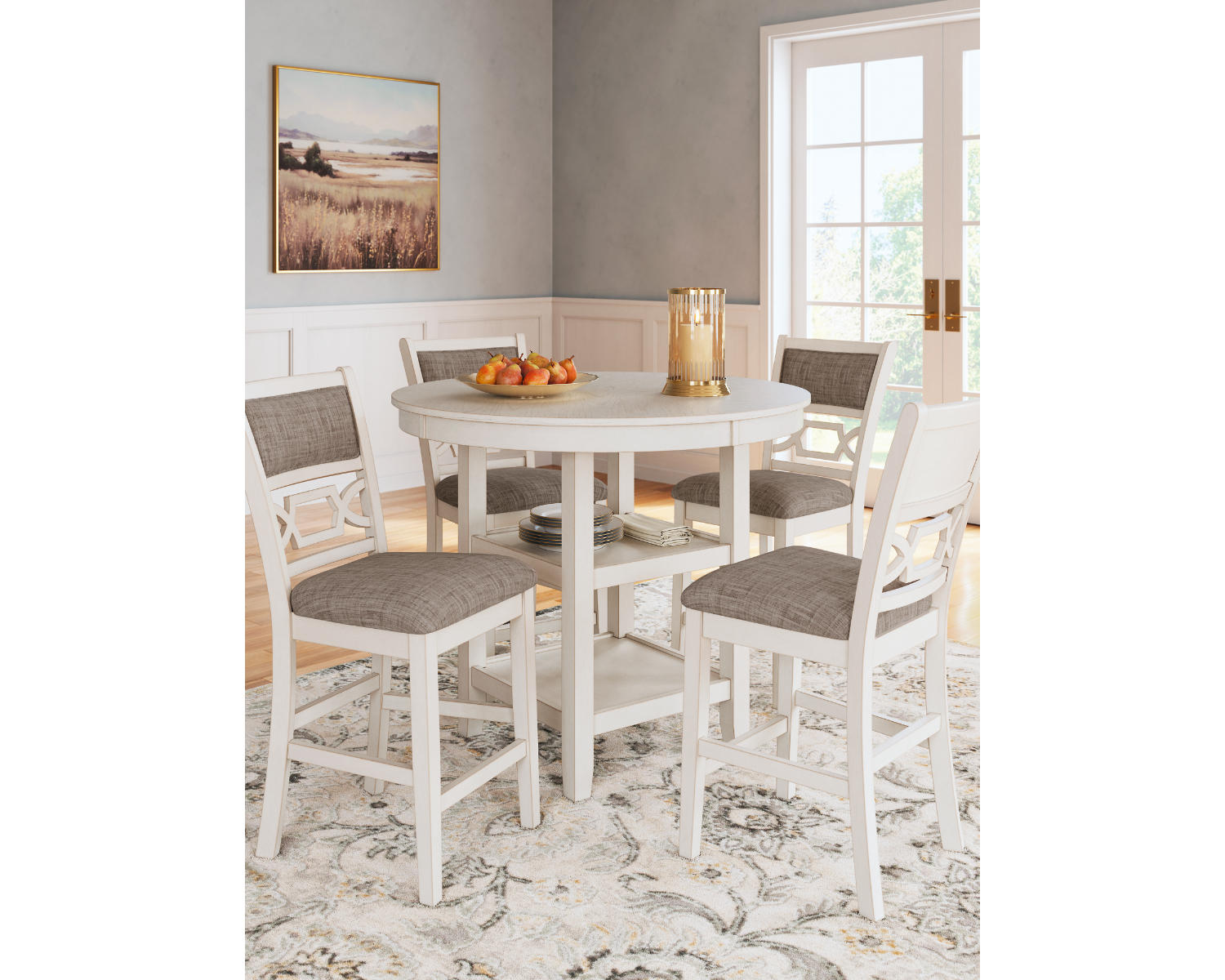 Erinberg Counter Height Dining Table and 4 Barstools (Set of 5)